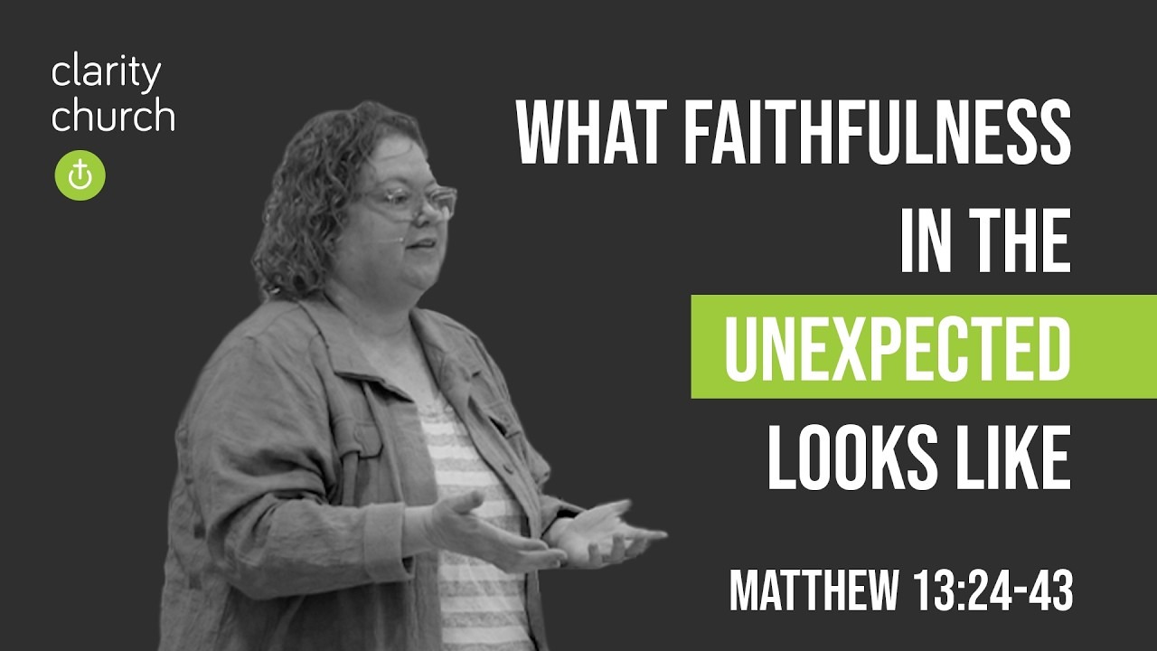 Danielle Allen preaching What Faithfulness in the Unexpected Looks Like (Matthew 13:24-43), sermon video thumbnail